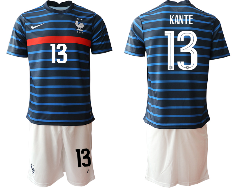 Men 2021 France home #13 soccer jerseys->france jersey->Soccer Country Jersey
